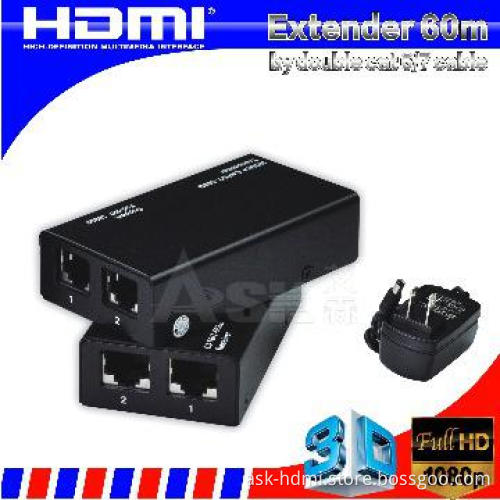 HDMI Extender by double CAT to 60M